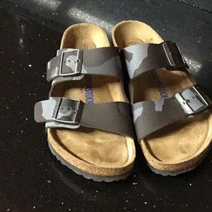 Birkenstocks Grey Camo